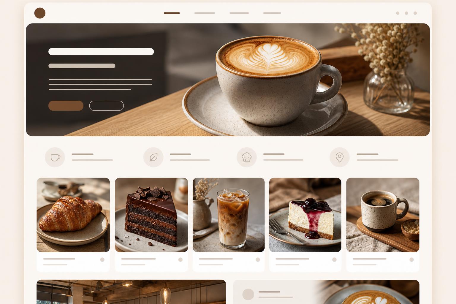 Café website that brings the in-person feel online