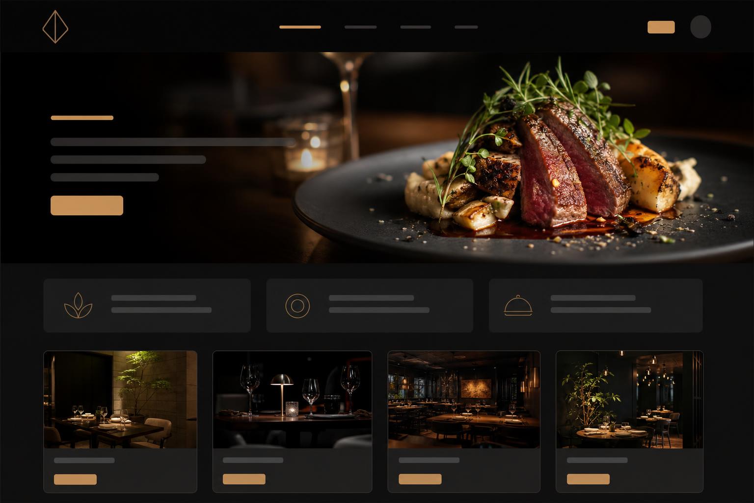 Restaurant website built to drive orders and reservations